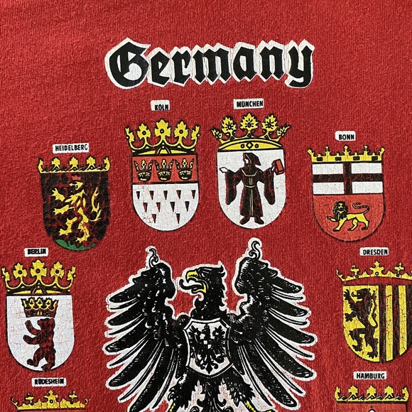 Germany Shirt 12–18M Red Promodoro Crest Eagle Graphic EU 92 Travel‎ Toddler - Picture 3 of 11
